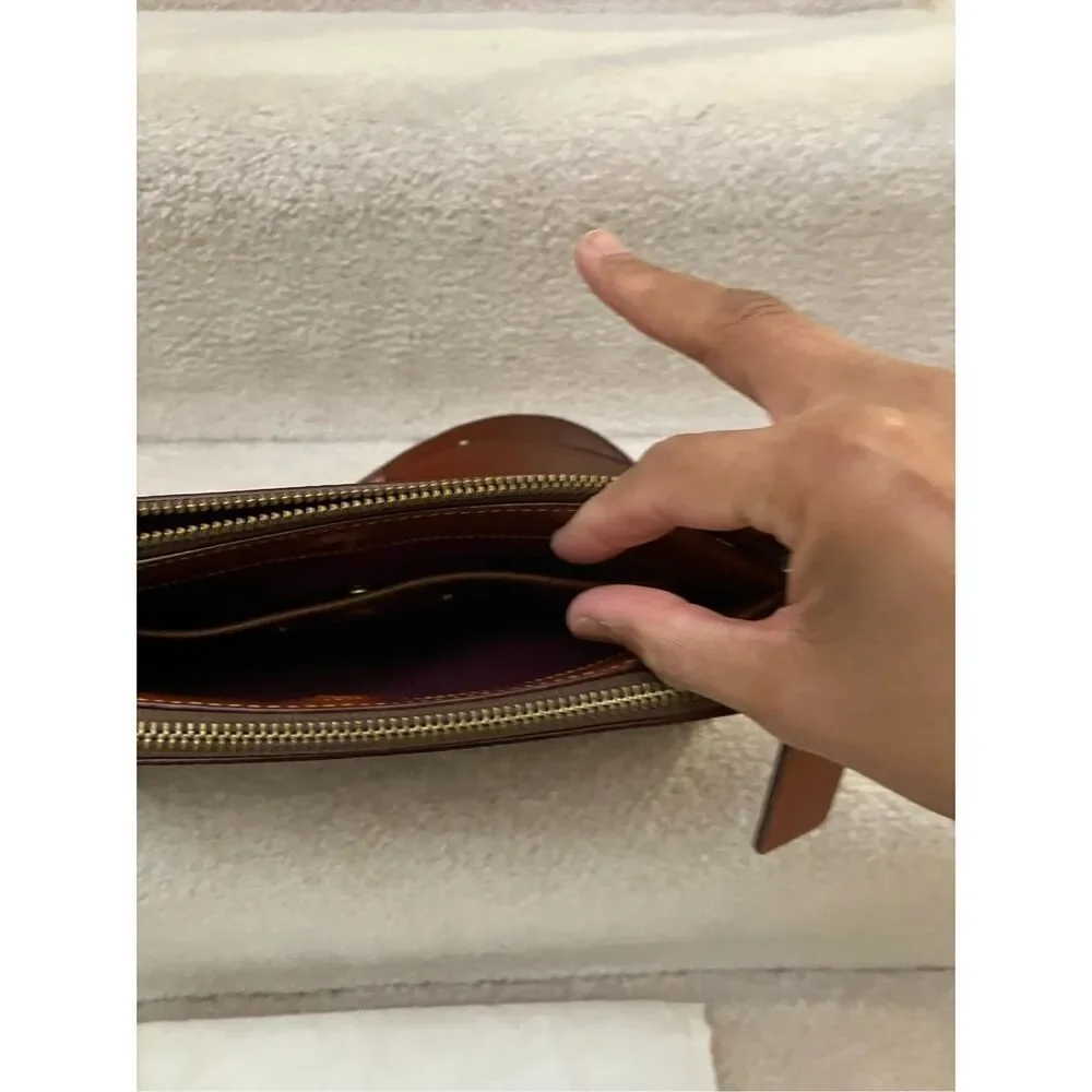 Coach Signature Brown and Red Handbag - Picture 8 of 12
